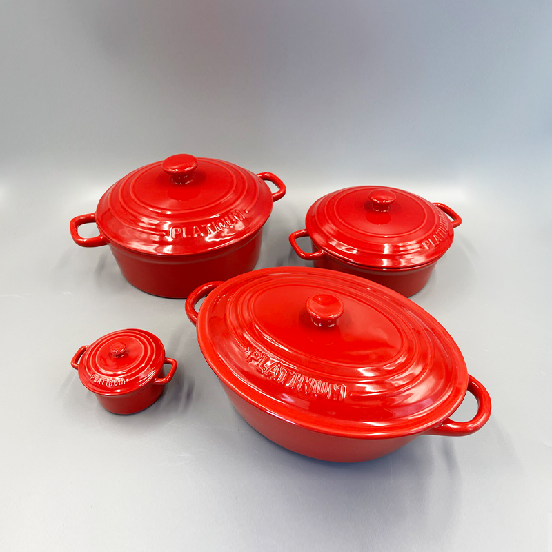 high quality casserole ceramic cooking pot and cooking soup stock non stick cookware set